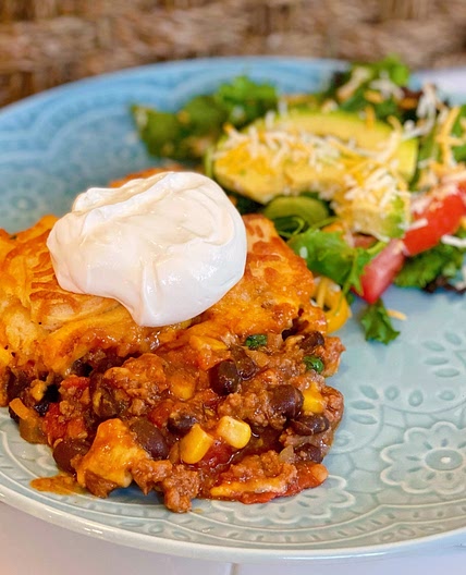 Cornbread Taco Chilli Bake