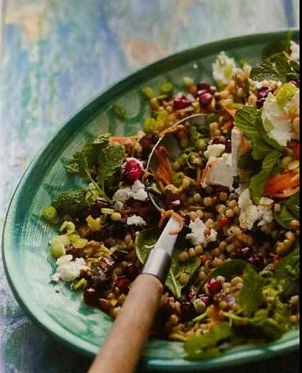 Nutty Pearl Couscous Salad with Feta & Dates