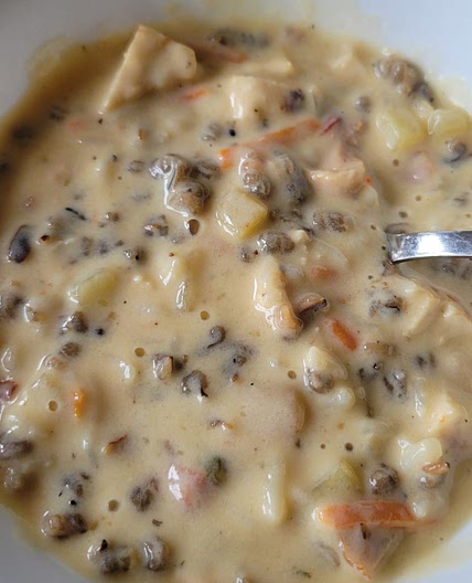 Cheesy Chicken Wild Rice Soup
