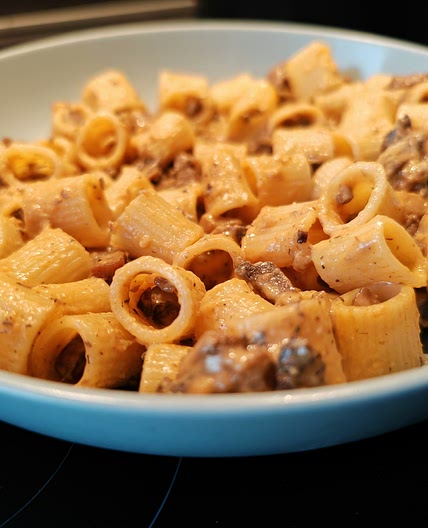 Pâtes carbonara végétariennes