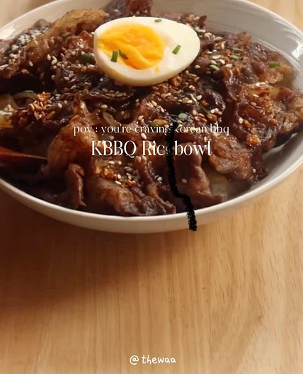 Korean bbq rice bowl