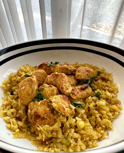 Cauliflower Rice Chicken Biryani
