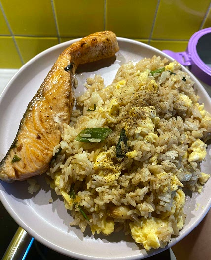 Crispy Salmon & Fried Rice