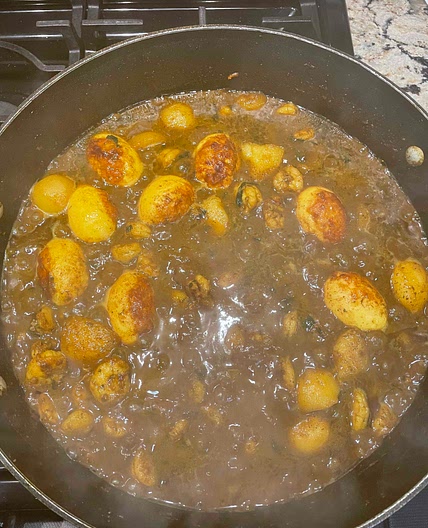 Shrimp Curry with Eggs & Potatoes