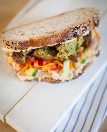 FALAFEL AND HUMMUS SANDWICH