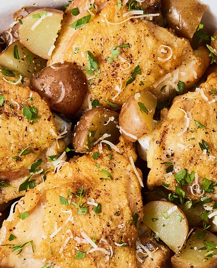 Slow-Cooker Garlic-Parmesan Chicken