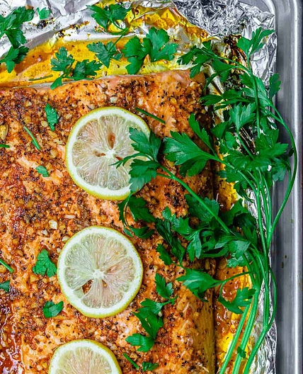 Baked Lemon Garlic Butter Salmon