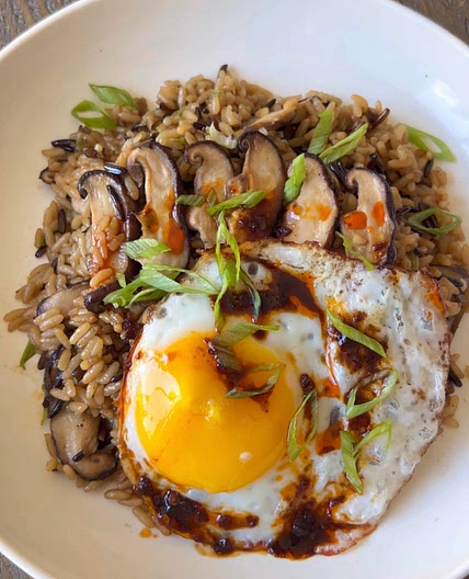 Shiitake mushroom fried rice 