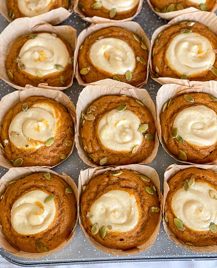Pumpkin Cream Cheese Muffins 
