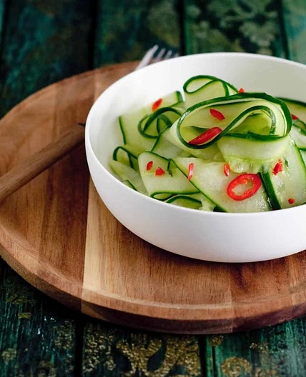 Sweet and sour cucumber salad