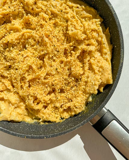 Creamy Pumpkin Cottage Cheese Pasta