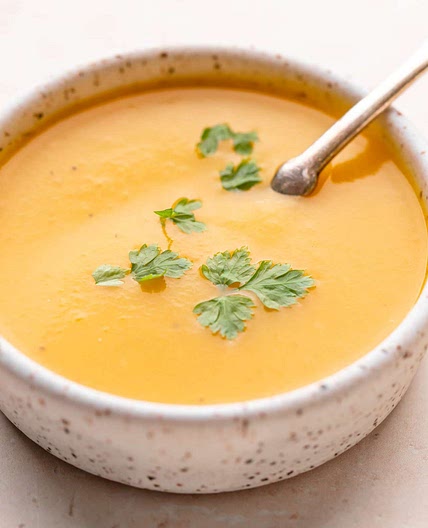Roasted pumpkin cauliflower creamy soup