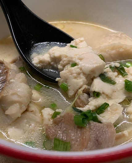 Cod and tofu soup