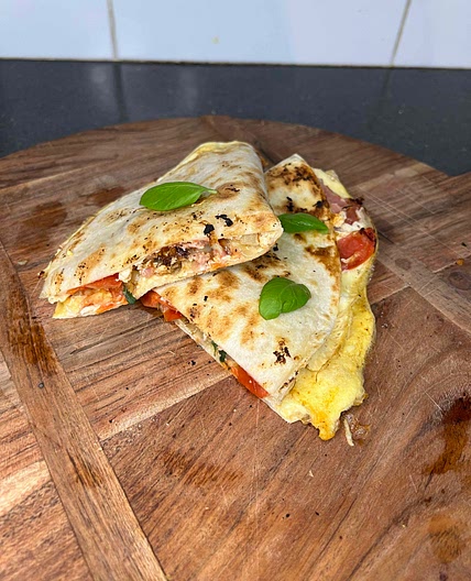 Bacon, Egg & Tomato Toasted Wrap