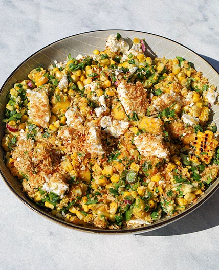 Grilled corn salsa with mango and feta — Jenny's Table