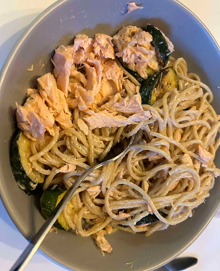 Salmon & Courgette Spaghetti
