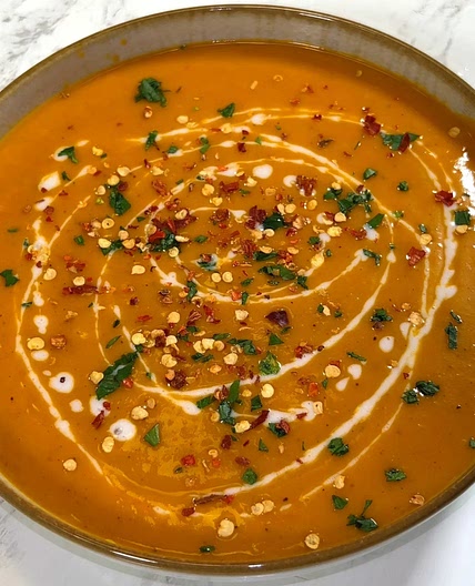 Butternut Squash Soup with Coconut Milk and Grilled Cheese