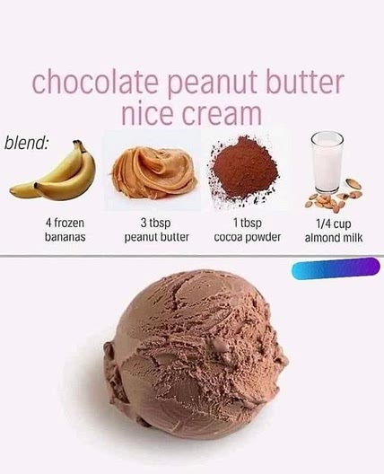 Choc peanut butter nice cream
