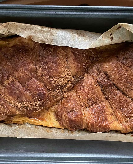 Baked Croissant French Toast With Orange Syrup