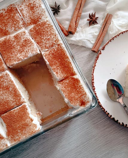 Cinnamon Roll Tres Leches Cake