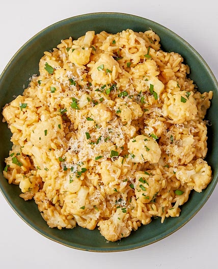 Two-Cheese Orzo w/ Cauliflower 
