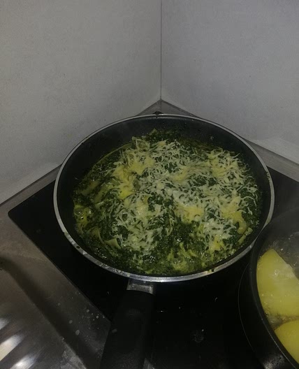Lasagne aux épinards à la poêle