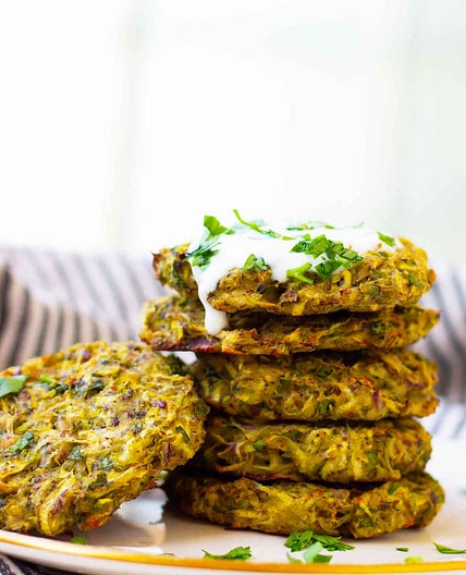 Vegan Courgette Fritters