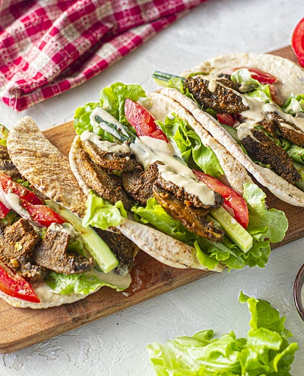 Mushroom Shawarma Wraps