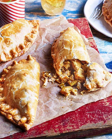 Coronation chicken Pasties
