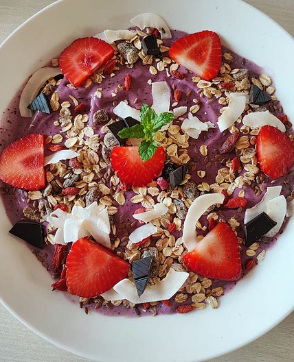 smoothie bowl banane cerise