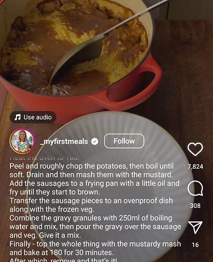 Sausage Shepherd's Pie