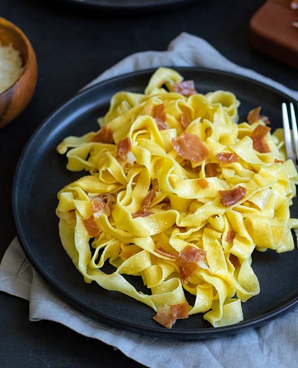 Tagliatelle with Prosciutto & Butter