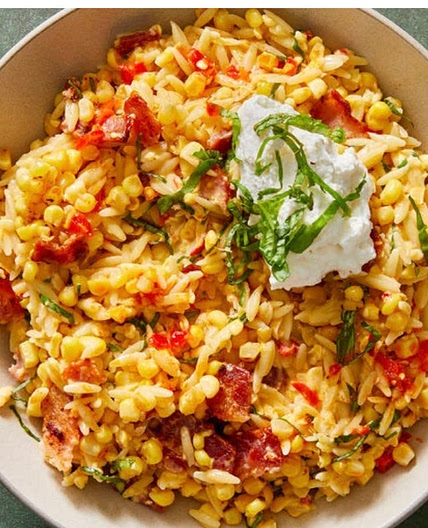 One-Pot Orzo With Corn and Bacon