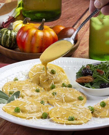 Cheesy Pumpkin Ravioli