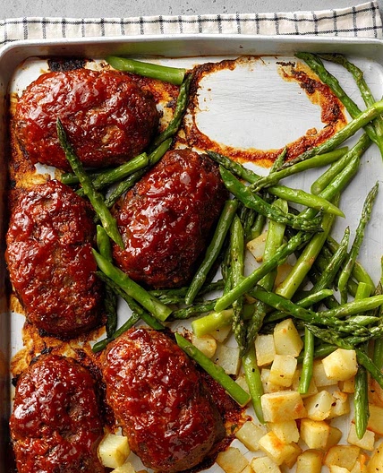 Mini Meat Loaf Sheet-Pan Meal