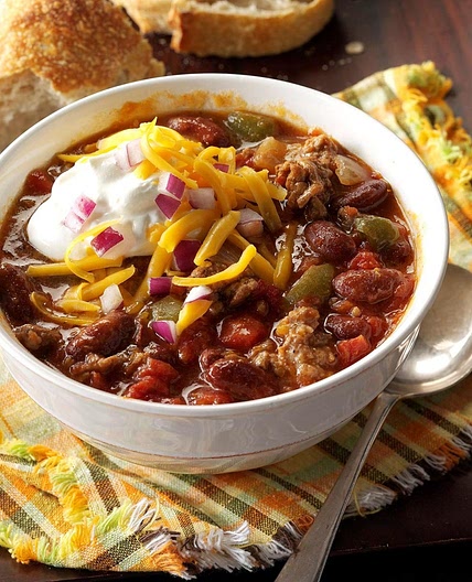 Slow-Cooked Chunky Chili