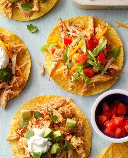 Shredded Chicken Tostadas