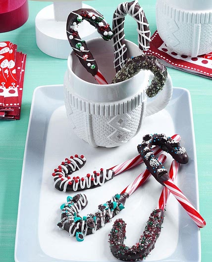 Chocolate-Dipped Candy Canes
