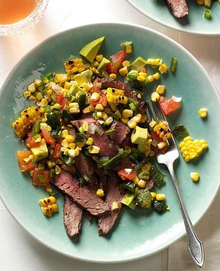 Grilled Flank Steak with Summer Relish