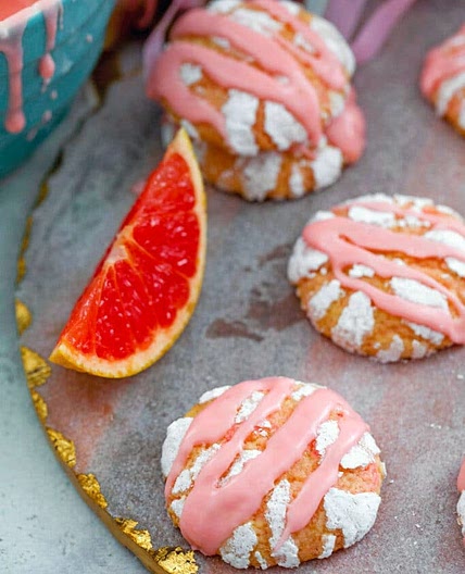 Grapefruit Crinkle Cookies