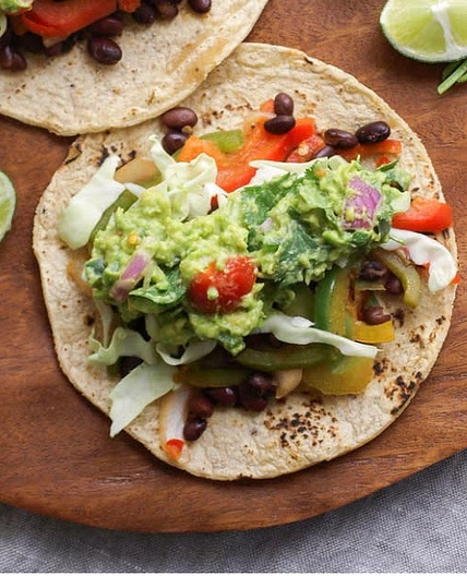 Black bean fajita