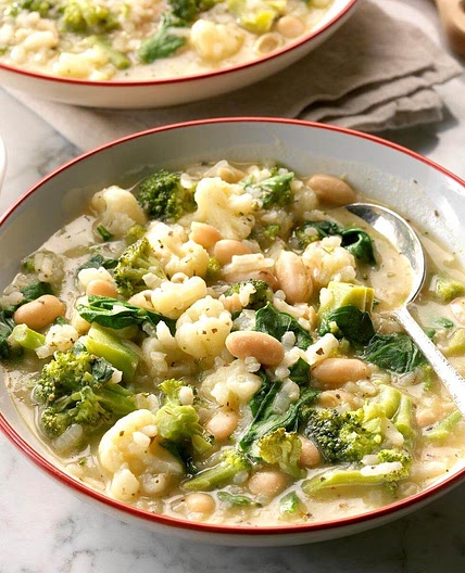Arborio Rice and White Bean Soup