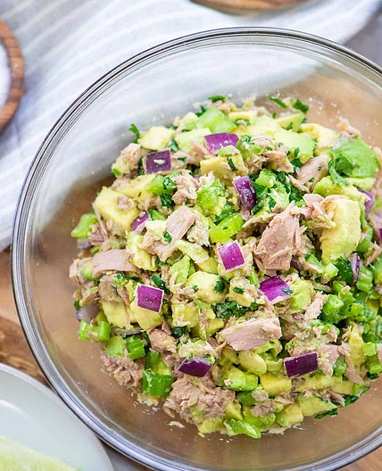 Slow Carb Tuna and Avocado Salad