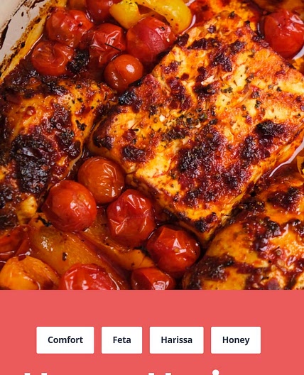 Honey Harissa Baked Feta