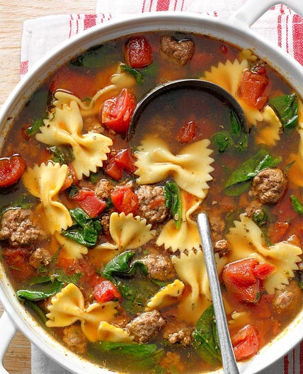 One-Pot Spinach Beef Soup