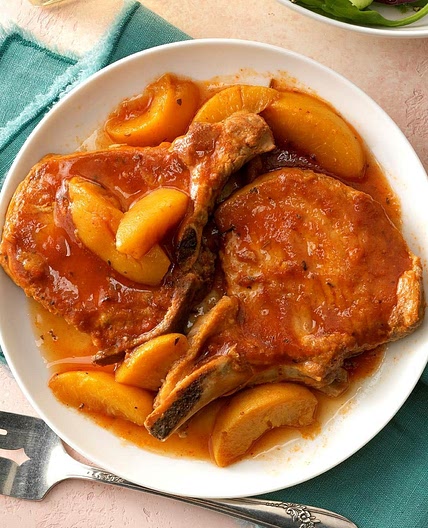 Slow-Cooked Peach Pork Chops