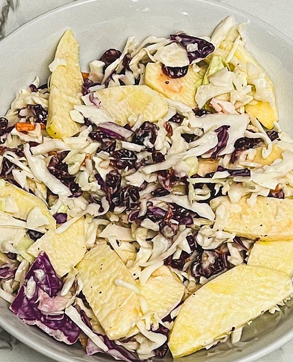 Apple Cranberry Coleslaw -