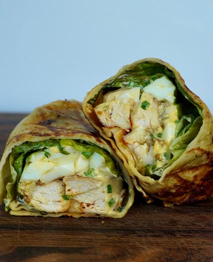 Chicken egg salad wrap