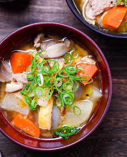Tonjiru (Butajiru) Japanese Pork Miso Soup