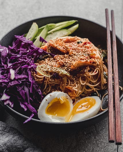 Korean Spicy Cold Noodles (Bibim Guksu)